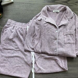 Heathered Purple Pink Pajama Set